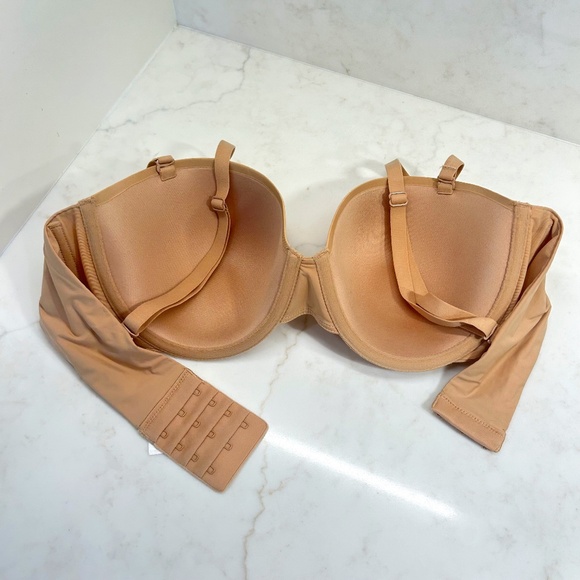GapBody T-Shirt Multi-Way Strapless Underwire Bra - 36C - Beige Nude - Spotless - Picture 3 of 9